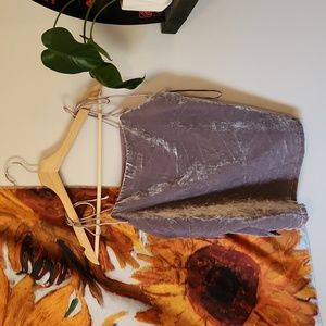 Cupcakes & Cashmere Purple Velvet Top Size M